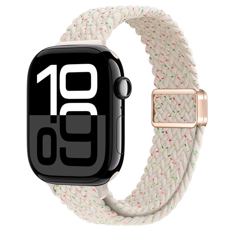 For Apple Watch Series 10 46mm Slim Magnetic Buckle Nylon Braided Watch Band