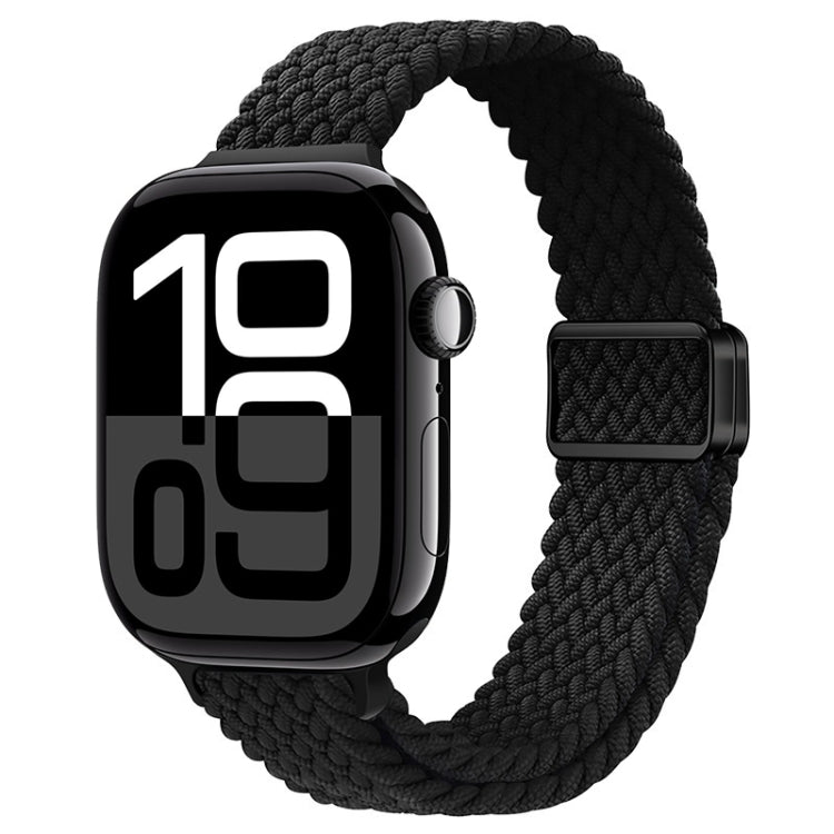 For Apple Watch Series 10 46mm Slim Magnetic Buckle Nylon Braided Watch Band