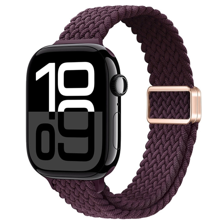 For Apple Watch Series 10 46mm Slim Magnetic Buckle Nylon Braided Watch Band