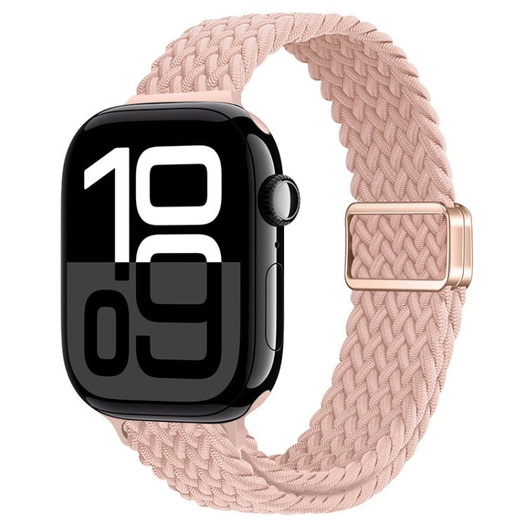 For Apple Watch Series 10 46mm Slim Magnetic Buckle Nylon Braided Watch Band