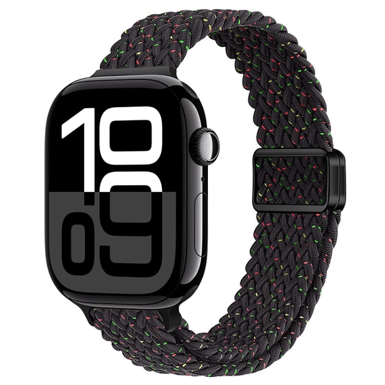 For Apple Watch Series 10 46mm Slim Magnetic Buckle Nylon Braided Watch Band