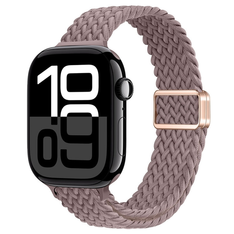 For Apple Watch Series 10 46mm Slim Magnetic Buckle Nylon Braided Watch Band