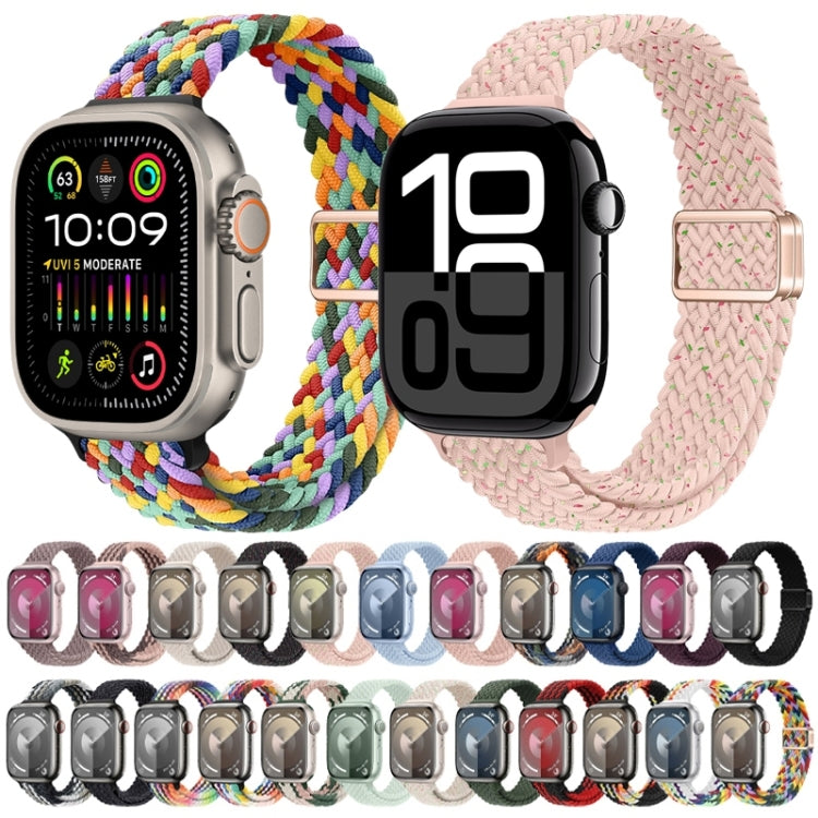 For Apple Watch Series 9 41mm Slim Magnetic Buckle Nylon Braided Watch Band