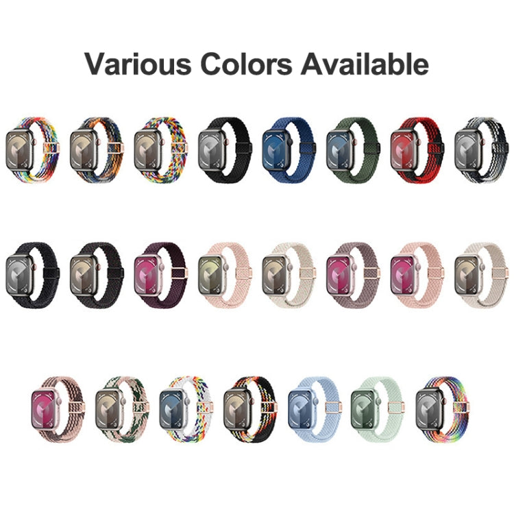 For Apple Watch Series 5 40mm Slim Magnetic Buckle Nylon Braided Watch Band