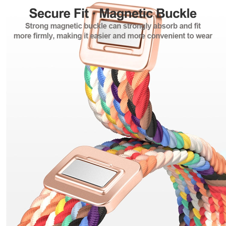 For Apple Watch SE 40mm Slim Magnetic Buckle Nylon Braided Watch Band