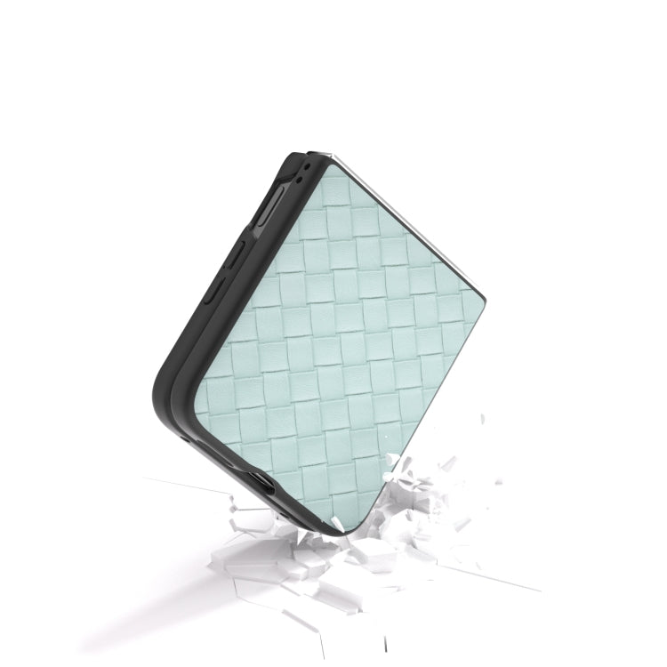 For Xiaomi Mix Flip Black Frame Woven Texture PU Phone Case