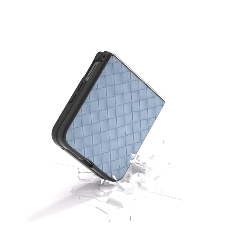 For Xiaomi Mix Flip Black Frame Woven Texture PU Phone Case
