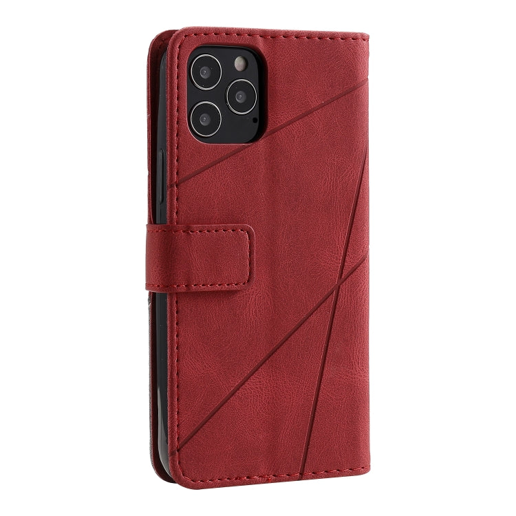 For iPhone 12 / 12 Pro Skin Feel Splicing Horizontal Flip Leather Case with Holder & Card Slots & Wallet & Photo Frame