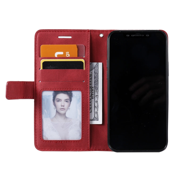 For iPhone 12 / 12 Pro Skin Feel Splicing Horizontal Flip Leather Case with Holder & Card Slots & Wallet & Photo Frame
