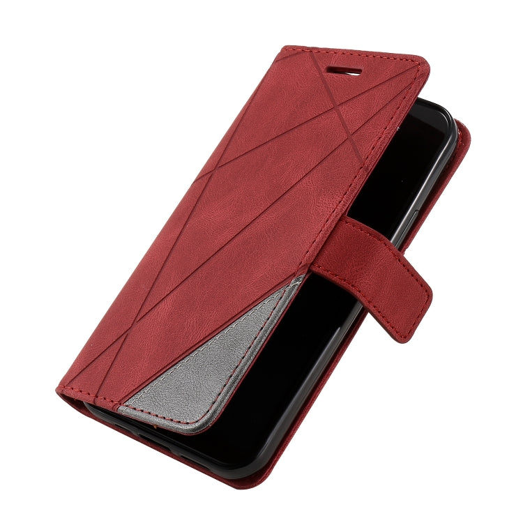 For iPhone 12 / 12 Pro Skin Feel Splicing Horizontal Flip Leather Case with Holder & Card Slots & Wallet & Photo Frame