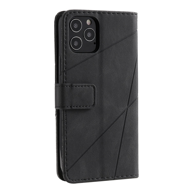 For iPhone 12 / 12 Pro Skin Feel Splicing Horizontal Flip Leather Case with Holder & Card Slots & Wallet & Photo Frame