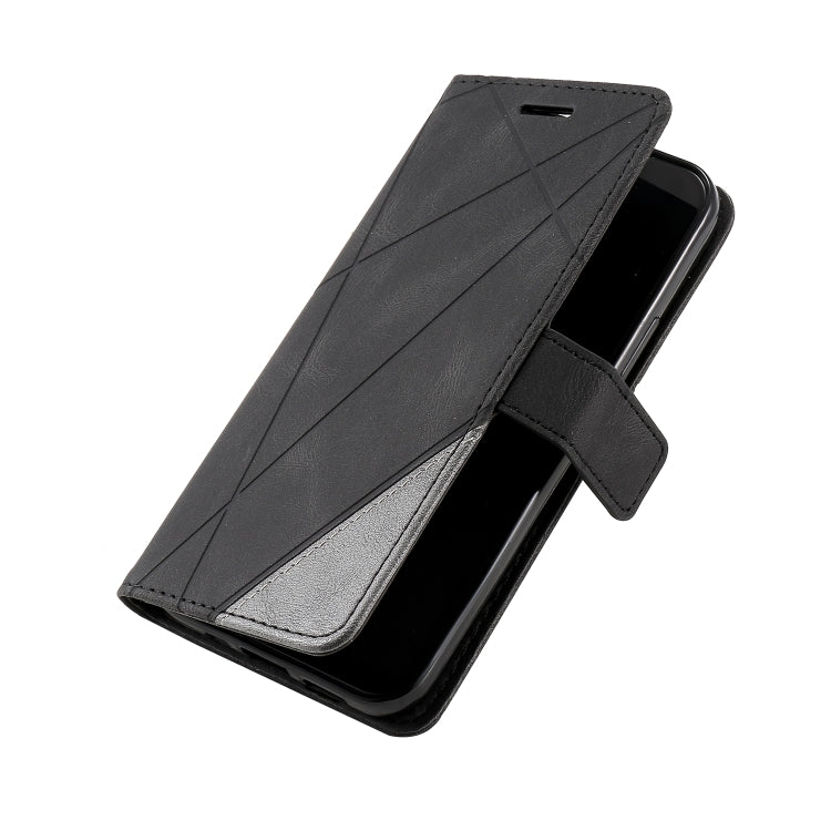 For iPhone 12 / 12 Pro Skin Feel Splicing Horizontal Flip Leather Case with Holder & Card Slots & Wallet & Photo Frame