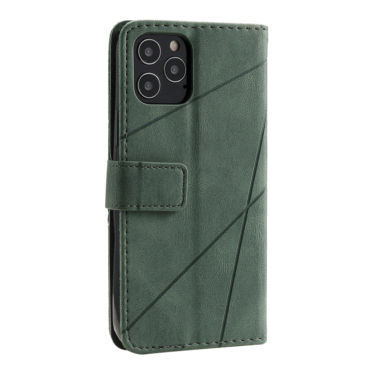 For iPhone 12 / 12 Pro Skin Feel Splicing Horizontal Flip Leather Case with Holder & Card Slots & Wallet & Photo Frame