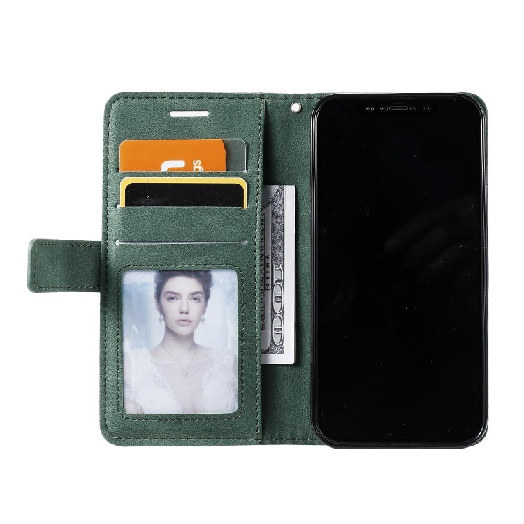 For iPhone 12 / 12 Pro Skin Feel Splicing Horizontal Flip Leather Case with Holder & Card Slots & Wallet & Photo Frame
