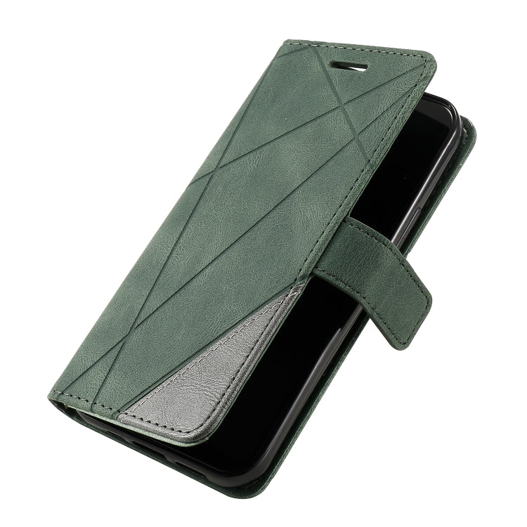 For iPhone 12 / 12 Pro Skin Feel Splicing Horizontal Flip Leather Case with Holder & Card Slots & Wallet & Photo Frame