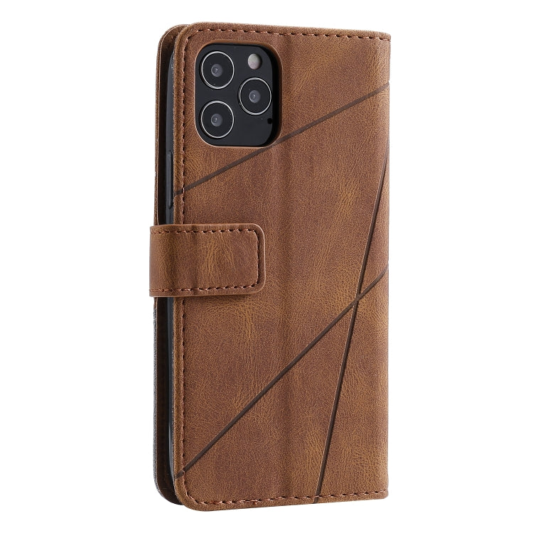 For iPhone 12 / 12 Pro Skin Feel Splicing Horizontal Flip Leather Case with Holder & Card Slots & Wallet & Photo Frame