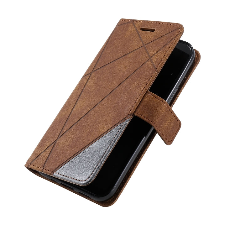 For iPhone 12 / 12 Pro Skin Feel Splicing Horizontal Flip Leather Case with Holder & Card Slots & Wallet & Photo Frame