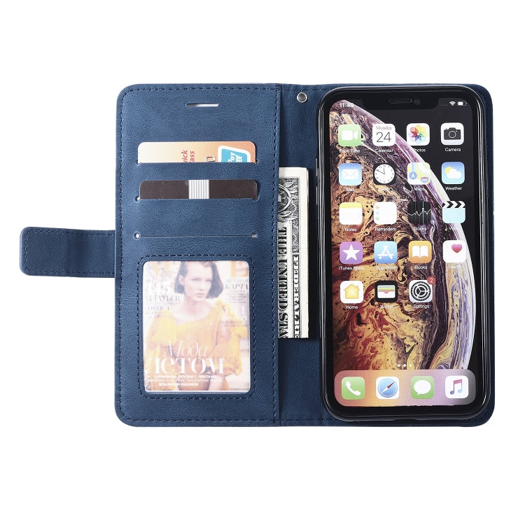 For iPhone XR Skin Feel Splicing Horizontal Flip Leather Case with Holder & Card Slots & Wallet & Photo Frame