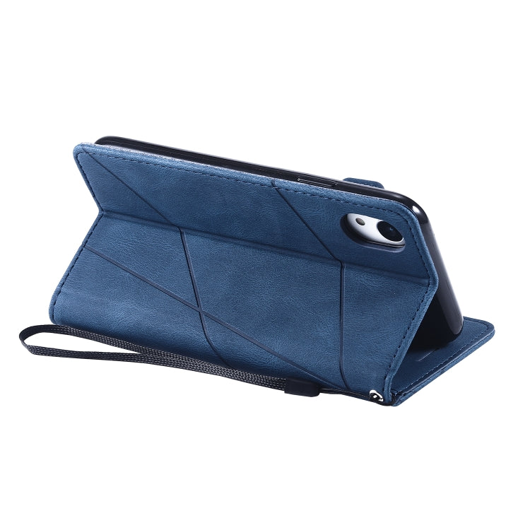 For iPhone XR Skin Feel Splicing Horizontal Flip Leather Case with Holder & Card Slots & Wallet & Photo Frame