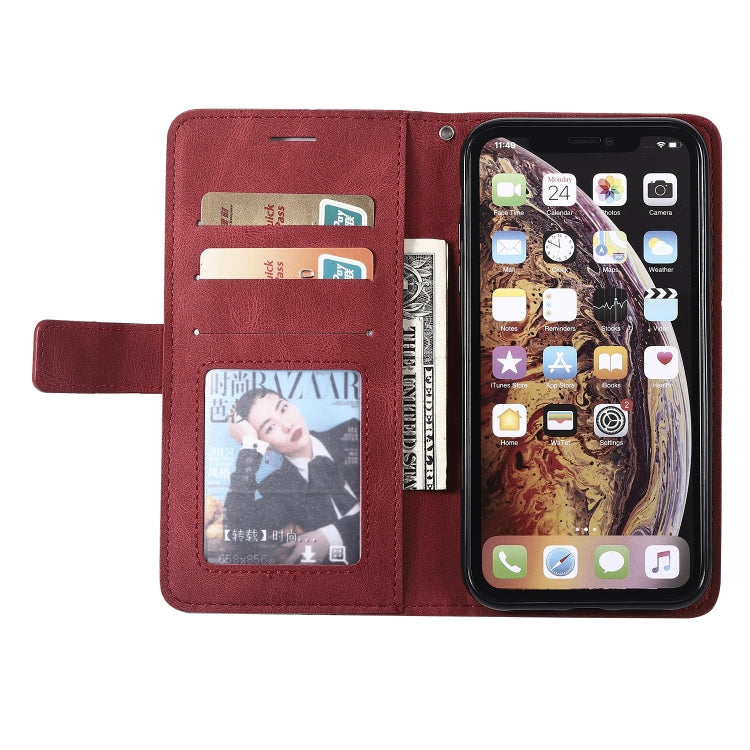 For iPhone XR Skin Feel Splicing Horizontal Flip Leather Case with Holder & Card Slots & Wallet & Photo Frame