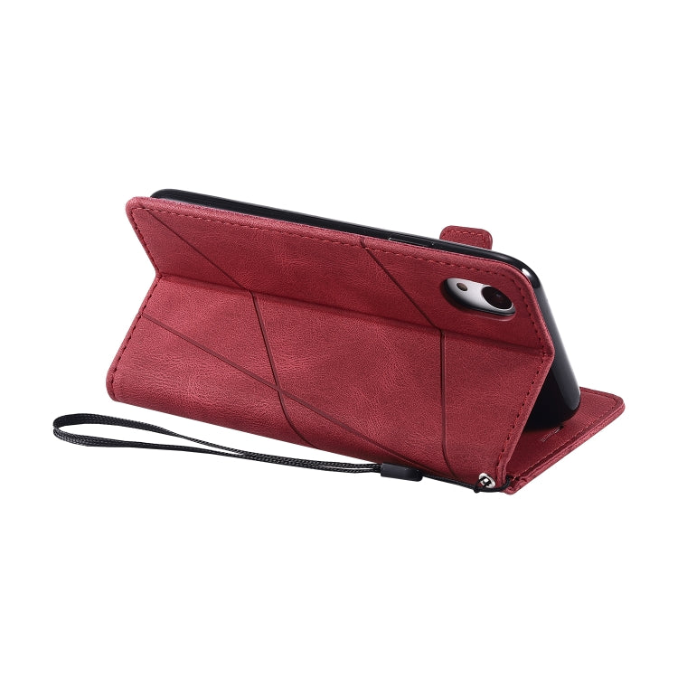 For iPhone XR Skin Feel Splicing Horizontal Flip Leather Case with Holder & Card Slots & Wallet & Photo Frame