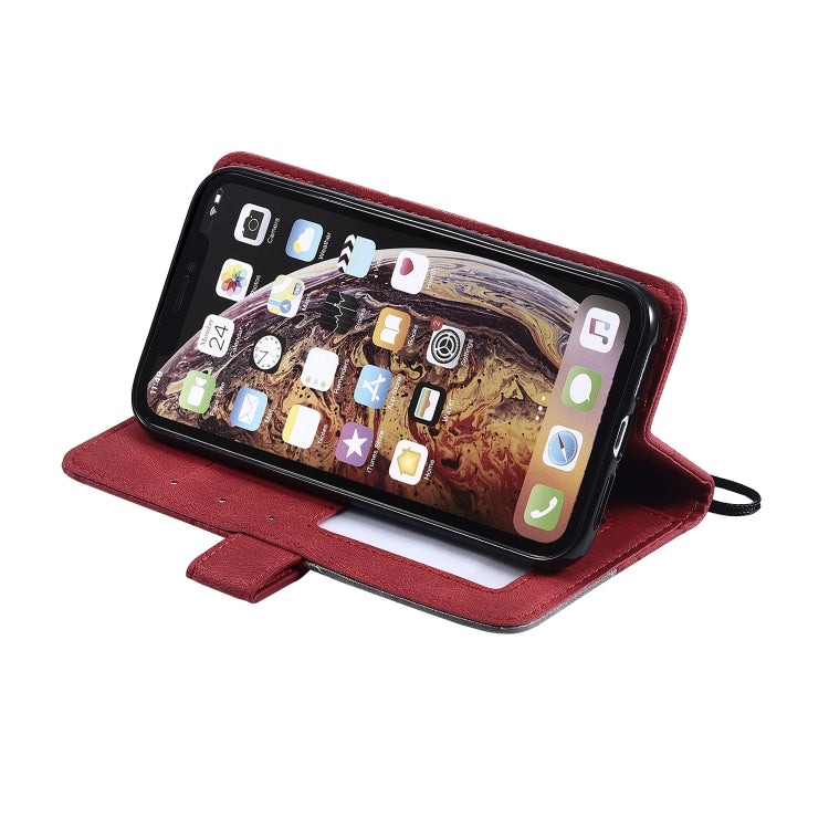 For iPhone XR Skin Feel Splicing Horizontal Flip Leather Case with Holder & Card Slots & Wallet & Photo Frame