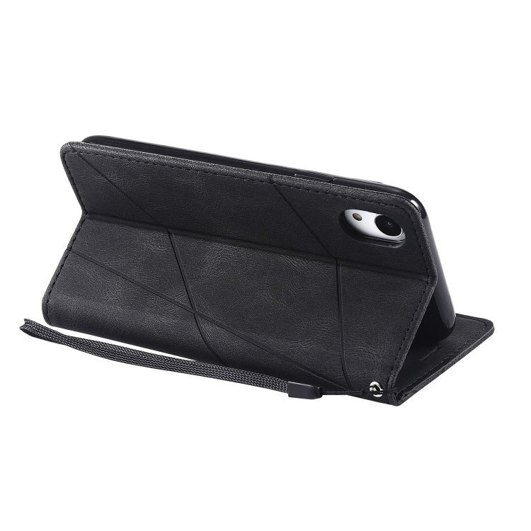 For iPhone XR Skin Feel Splicing Horizontal Flip Leather Case with Holder & Card Slots & Wallet & Photo Frame