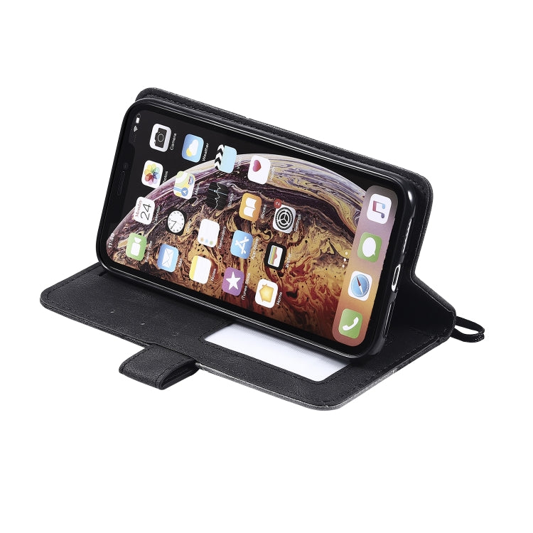 For iPhone XR Skin Feel Splicing Horizontal Flip Leather Case with Holder & Card Slots & Wallet & Photo Frame