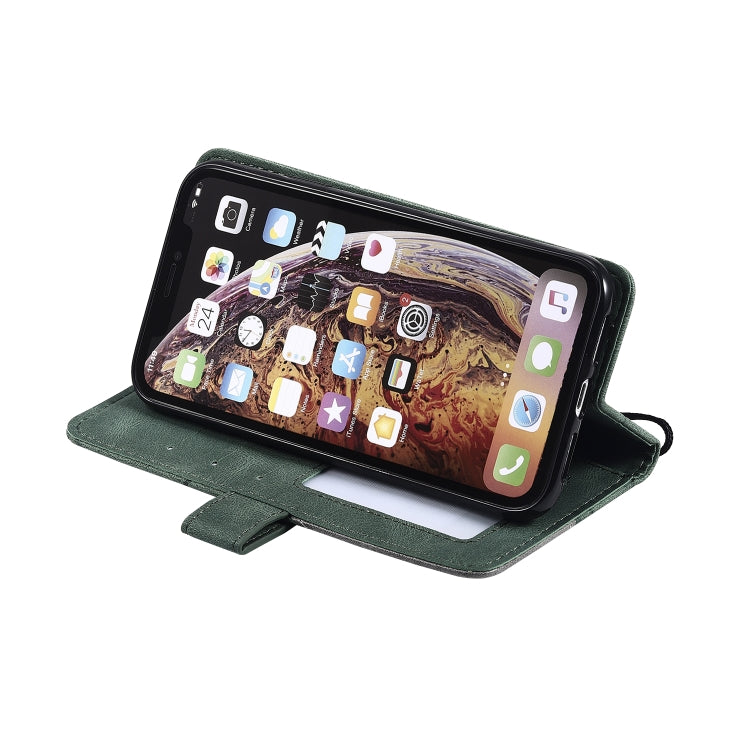 For iPhone XR Skin Feel Splicing Horizontal Flip Leather Case with Holder & Card Slots & Wallet & Photo Frame