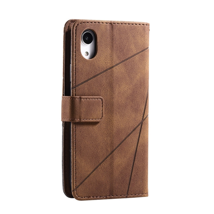 For iPhone XR Skin Feel Splicing Horizontal Flip Leather Case with Holder & Card Slots & Wallet & Photo Frame