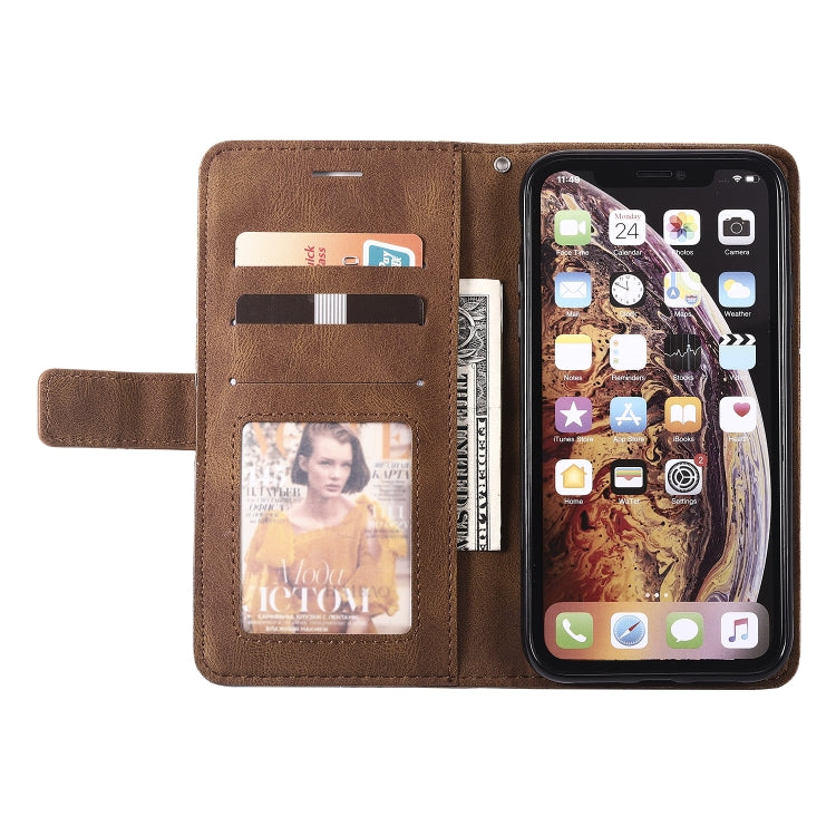 For iPhone XR Skin Feel Splicing Horizontal Flip Leather Case with Holder & Card Slots & Wallet & Photo Frame