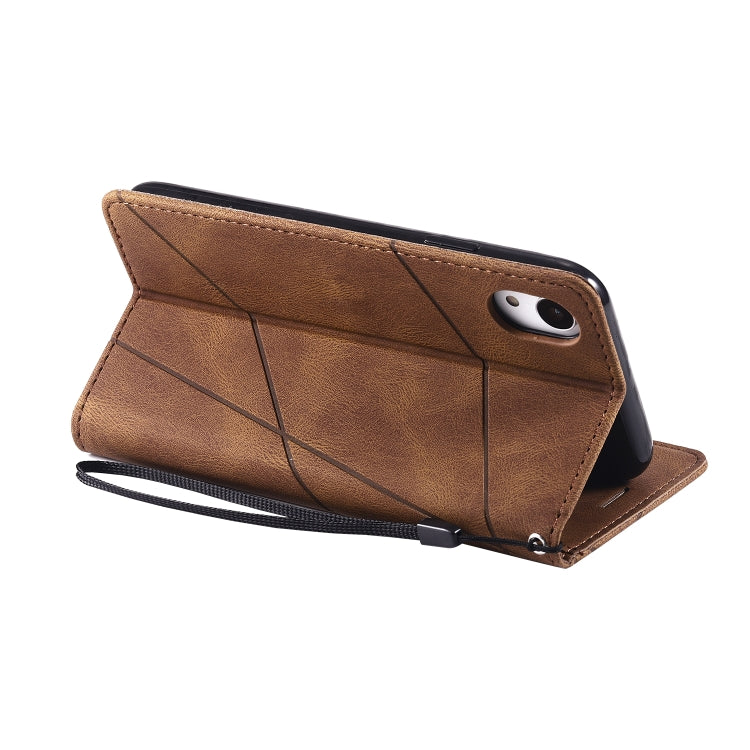 For iPhone XR Skin Feel Splicing Horizontal Flip Leather Case with Holder & Card Slots & Wallet & Photo Frame