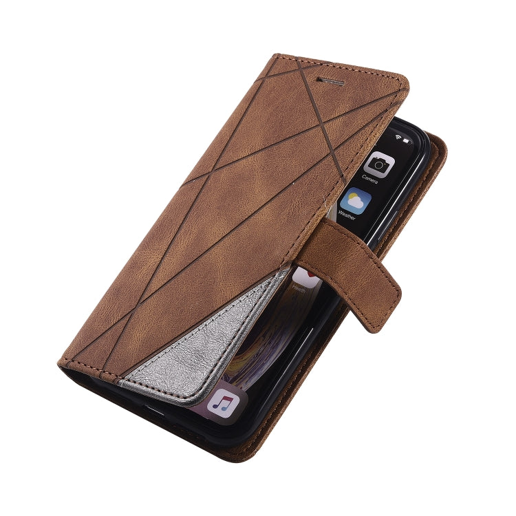 For iPhone XR Skin Feel Splicing Horizontal Flip Leather Case with Holder & Card Slots & Wallet & Photo Frame