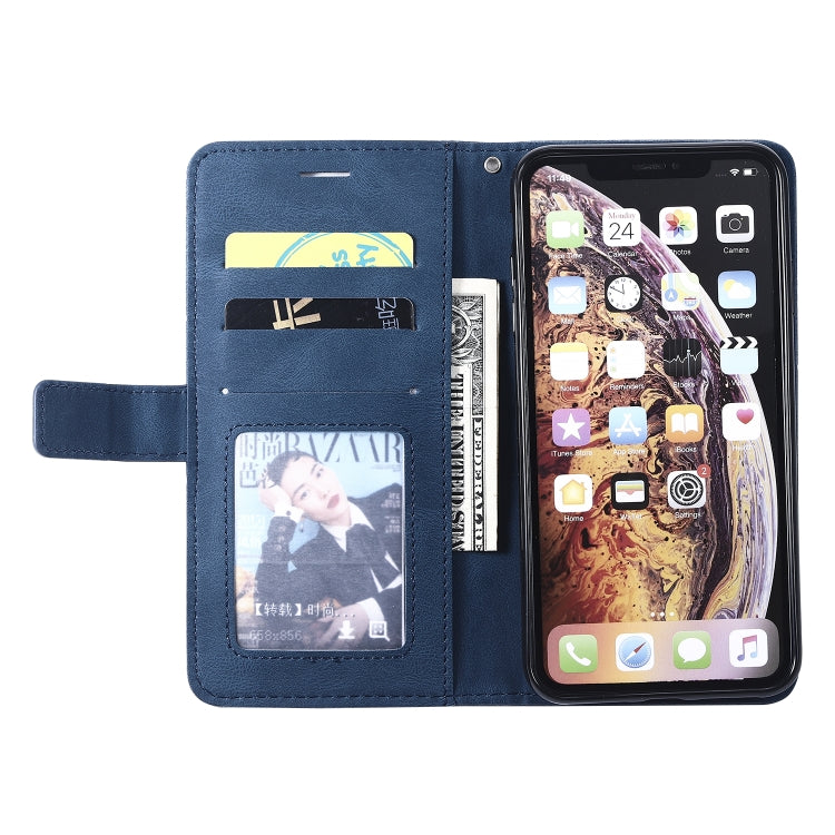 For iPhone XS Max Skin Feel Splicing Horizontal Flip Leather Case with Holder & Card Slots & Wallet & Photo Frame