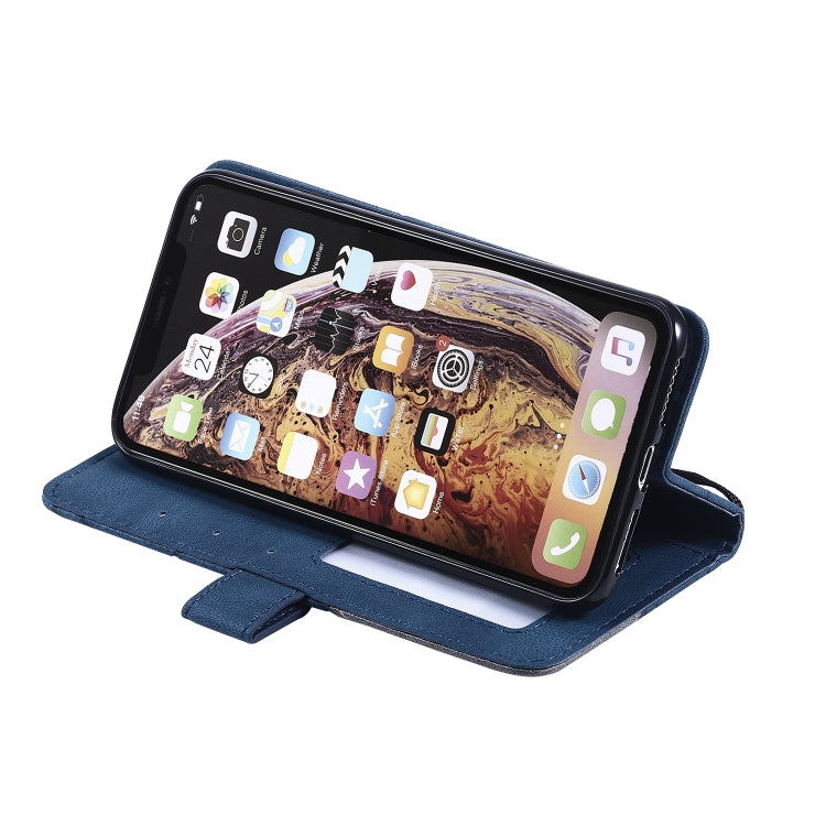 For iPhone XS Max Skin Feel Splicing Horizontal Flip Leather Case with Holder & Card Slots & Wallet & Photo Frame