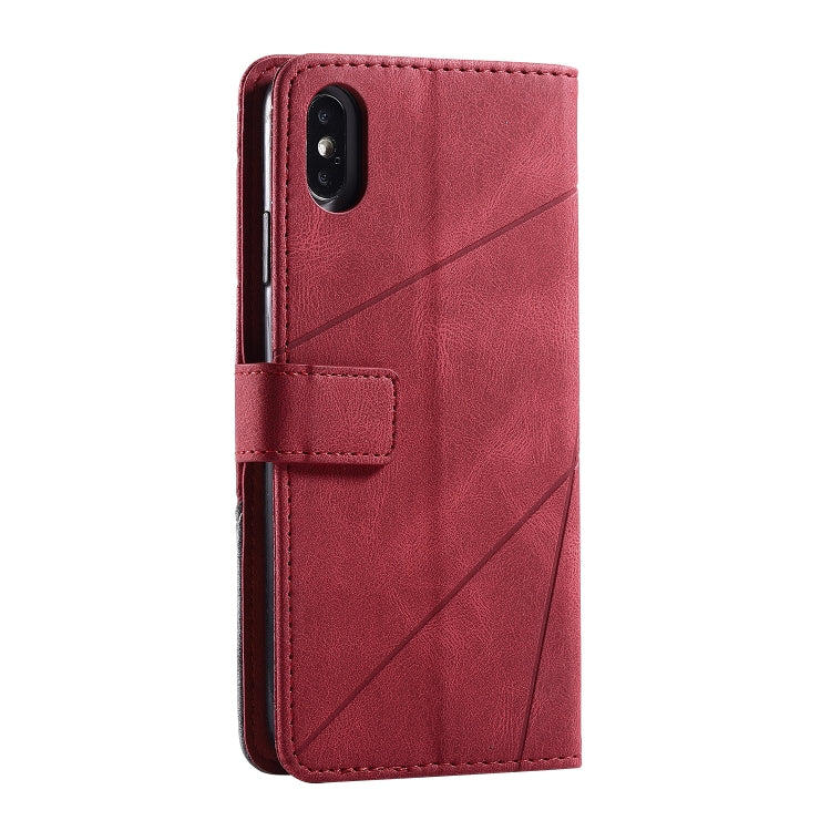 For iPhone XS Max Skin Feel Splicing Horizontal Flip Leather Case with Holder & Card Slots & Wallet & Photo Frame