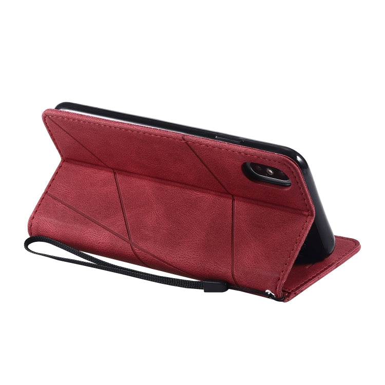 For iPhone XS Max Skin Feel Splicing Horizontal Flip Leather Case with Holder & Card Slots & Wallet & Photo Frame