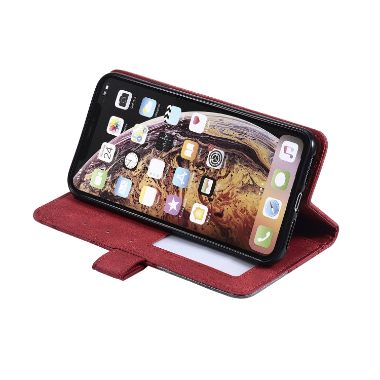 For iPhone XS Max Skin Feel Splicing Horizontal Flip Leather Case with Holder & Card Slots & Wallet & Photo Frame