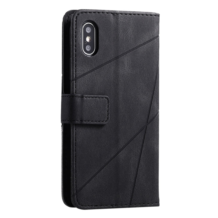 For iPhone XS Max Skin Feel Splicing Horizontal Flip Leather Case with Holder & Card Slots & Wallet & Photo Frame