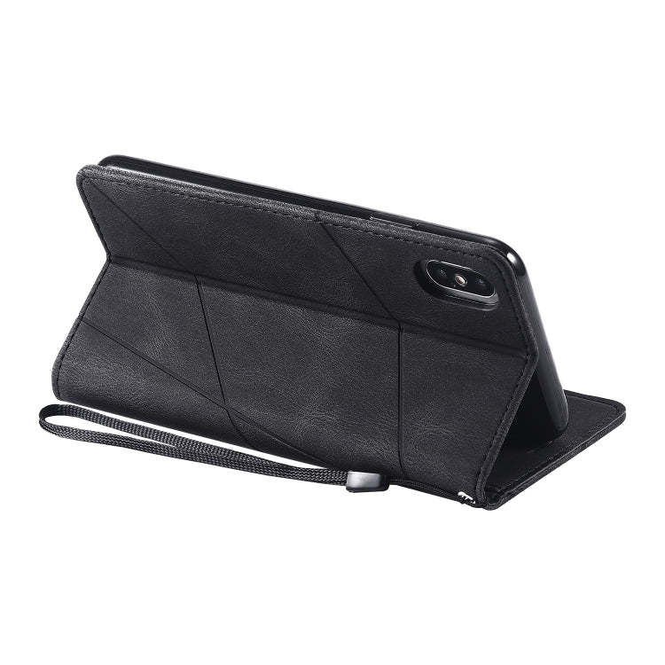 For iPhone XS Max Skin Feel Splicing Horizontal Flip Leather Case with Holder & Card Slots & Wallet & Photo Frame