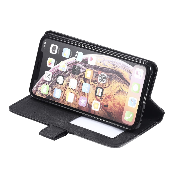 For iPhone XS Max Skin Feel Splicing Horizontal Flip Leather Case with Holder & Card Slots & Wallet & Photo Frame