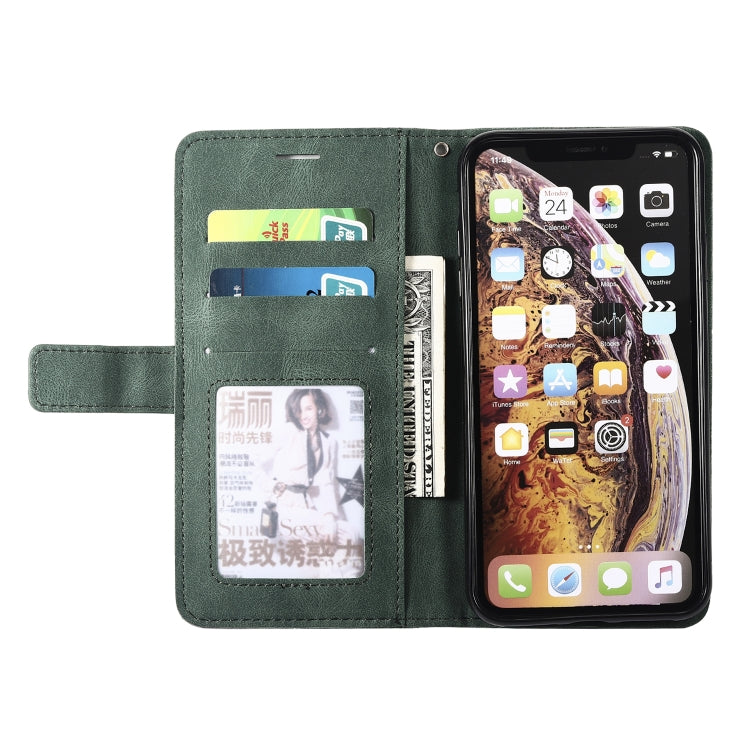 For iPhone XS Max Skin Feel Splicing Horizontal Flip Leather Case with Holder & Card Slots & Wallet & Photo Frame
