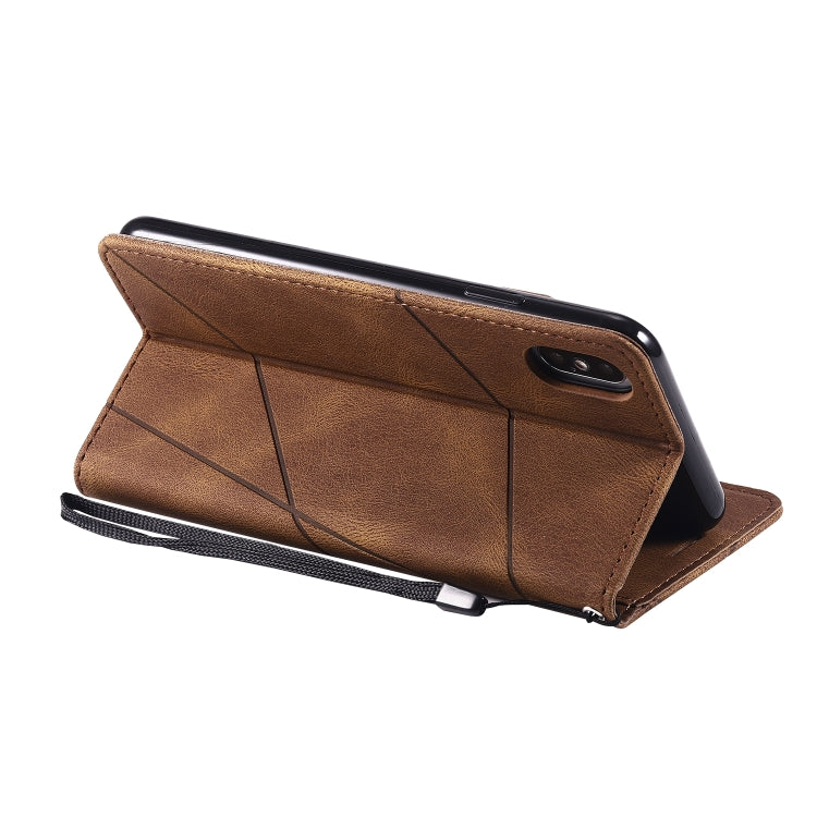For iPhone XS Max Skin Feel Splicing Horizontal Flip Leather Case with Holder & Card Slots & Wallet & Photo Frame