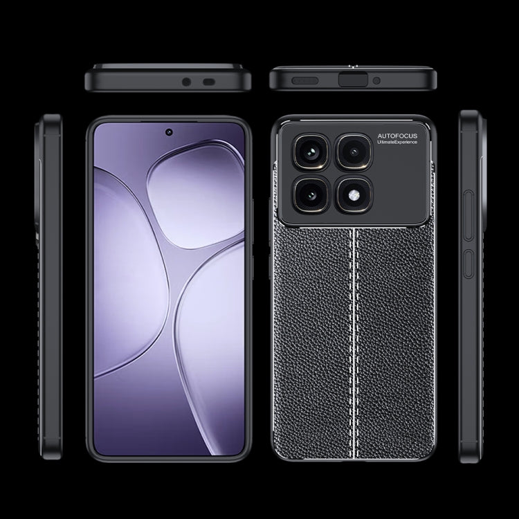 For Redmi K70 Ultra Litchi Texture Shockproof TPU Phone Case - Black