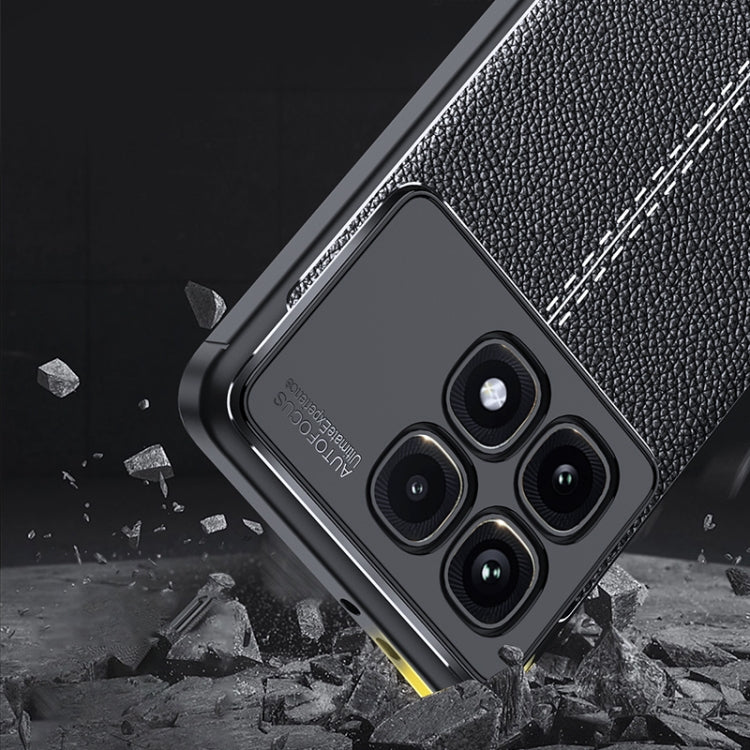 For Redmi K70 Ultra Litchi Texture Shockproof TPU Phone Case - Black