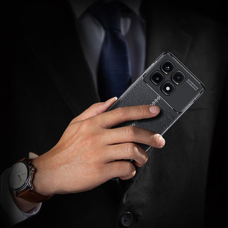 For Redmi K70 Ultra Litchi Texture Shockproof TPU Phone Case - Black