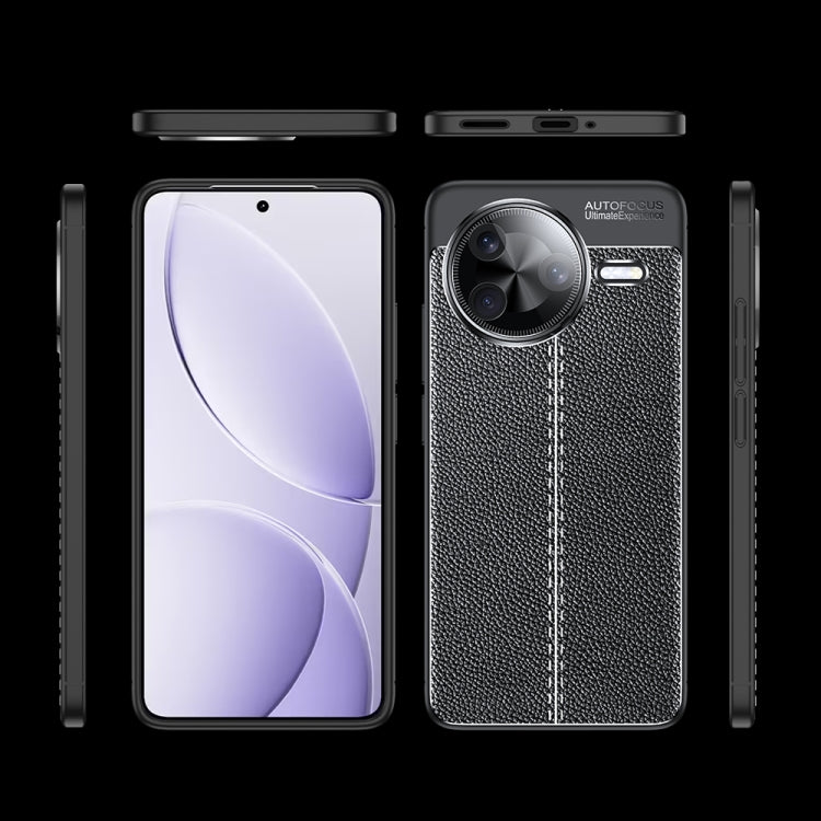 For Redmi K80 Pro Litchi Texture Shockproof TPU Phone Case - Black