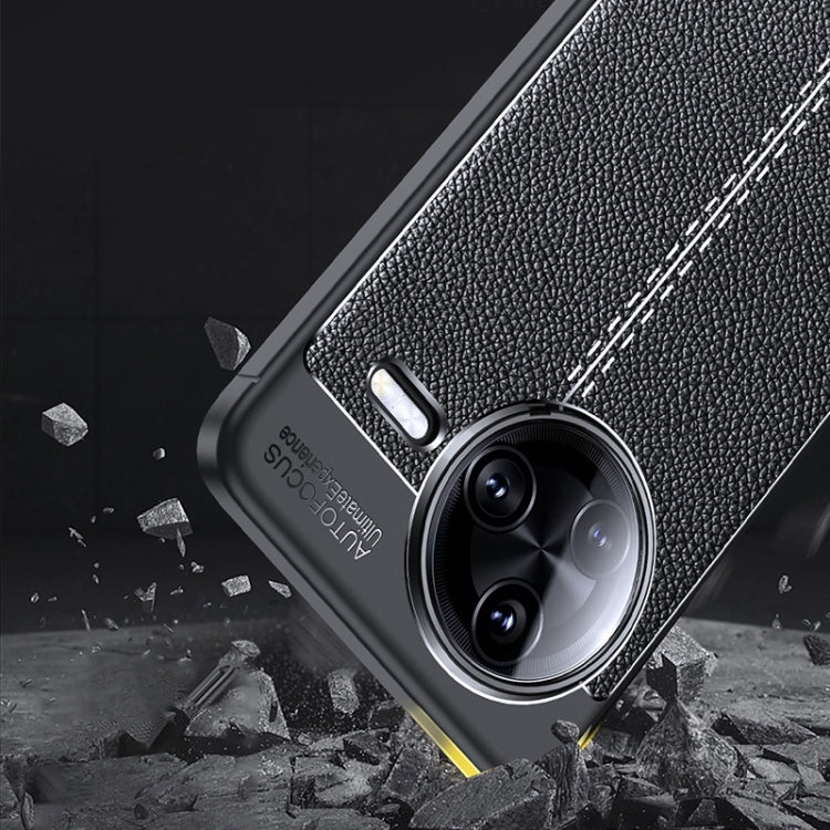 For Redmi K80 Litchi Texture Shockproof TPU Phone Case - Black