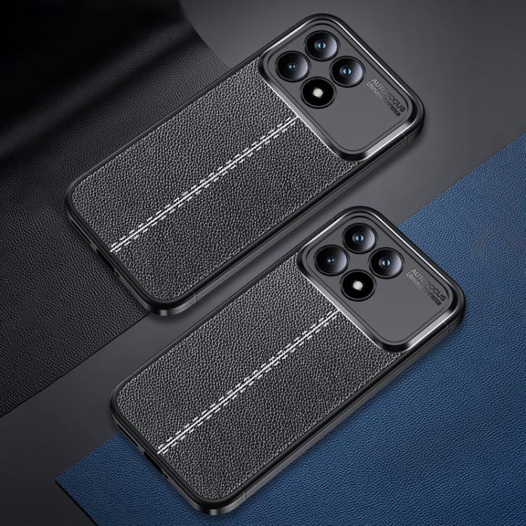 For Redmi K90 / Poco F8 Pro Litchi Texture Shockproof TPU Phone Case - Black