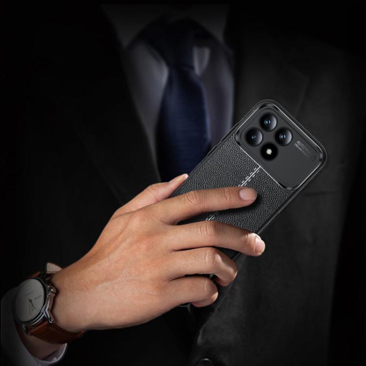 For Redmi K90 / Poco F8 Pro Litchi Texture Shockproof TPU Phone Case - Black